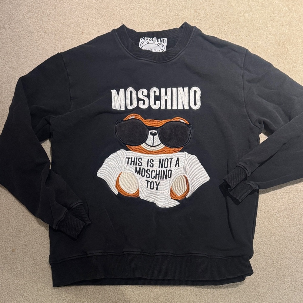 Moschino Black Sweater with Bear Design